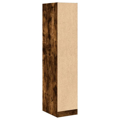 Apothekerskast – Medicijnkast – Opbergkast – Keukenkast – Badkamerkast – Gerookt Eikenhout – Compact 30x41x144,5 cm