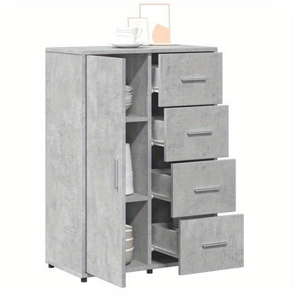 Modern Industrieel Dressoir – Opbergkast – Buffetkast – Sideboard – Kast – Grijs Beton – 60x31x84 cm – Massief Hout – Minimalistisch Design