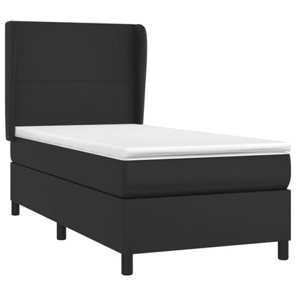 Boxspringbed – Bed – Slaapbed – Ledikant – Slaapbank – Zwart – 90x190 cm – Stevig Hardhout Frame – Geen Montage Nodig