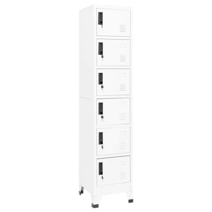 Lockerkast – Veiligheidskast – Opbergkast – Kantoorkast – Lockerkast Wit – Staal – Brandvertragend – Geluidsarm – Hoge Draagkracht – 38x40x180 cm