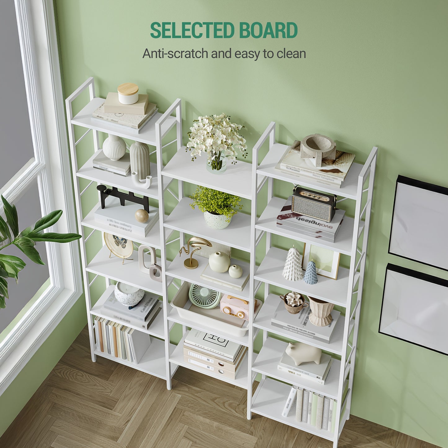 Boekenkast – Boekenplank – Wandrek – Opbergkast – Boekenrek – Vrijstaand – 17 Planken – Verstelbare Afstand – 24x152x186 cm – 340 kg Draagkracht