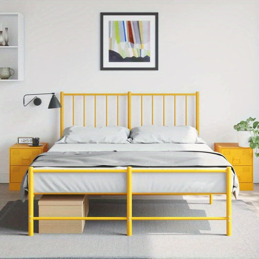 Nightstands 2pcs 34.5X39X44 Cm Steel Yellow