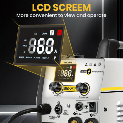 Lasapparaat – Lasmachine – Elektrode Lasapparaat – MIG Lasapparaat – TIG Lasapparaat – 6-in-1 Multifunctioneel – IGBT Inverter Technologie – 220V Metalen Behuizing