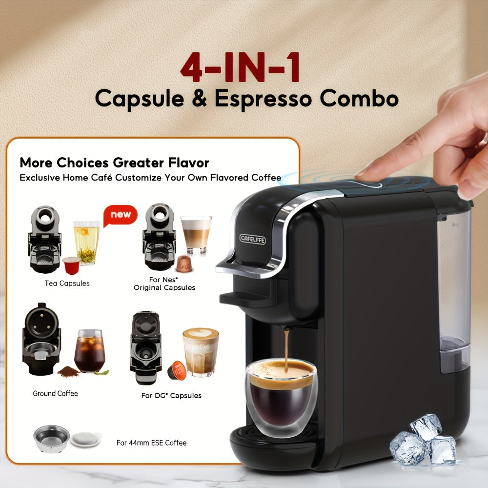 Koffiecapsuleautomaat – Espresso Machine – Koffiezetapparaat – Volautomatische Koffiemachine – Capsule Machine – Snelle Opwarming – Geschikt Voor Warme En Koude Dranken – Zwart