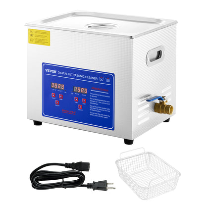 Ultrasone Reiniger – Sieradenreiniger – Brillenreiniger – Horlogereiniger – Bestekreiniger – 9,5 Liter RVS Tank – 40 kHz Ultrasoon Met Verwarming