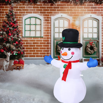 Opblaasbare sneeuwpop – kerstdecoratie – kerstversiering – kerstfiguur – kerstornament – 1,2 meter – duurzaam polyester – zelfopblaasbaar zonder stroom