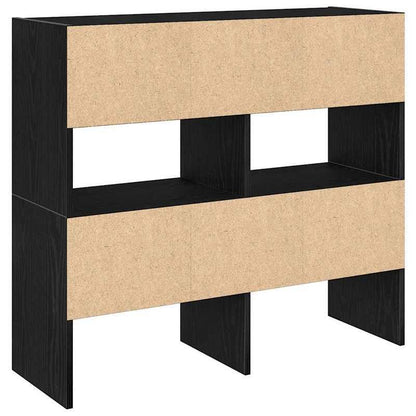 Shoe Racks 2pcs Stackable 89.5X30X40 Cm Black Oak Color Durable And Easy to Assemble, Keep Your Shoes Organized And Within Reach with Our Shoe Racks.