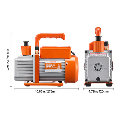 Vacuümpomp – Vacuümset – Manometerset – Koelinstallatiepomp – HVAC Pomp – Single-Stage 3,5 CFM – Compatibel met Meerdere Koelmiddelen