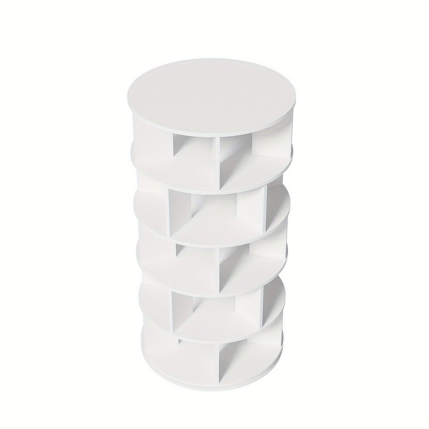 Schoenenrek – Schoenenkast – Schoenenbank – Schoenenhouder – Schoenenopberger – 5 Niveaus – Draaihoek – Wit – 115 cm Hoog – 60 cm Breed – Kunststof & Non-woven