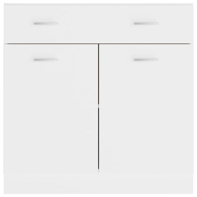 3-Ladenkast – Ladekast – Opbergmeubel – Kledingkast – Dressoir – Wit – 80x46x81,5 CM – Hardhout & Spaanplaat – Direct Gebruiksklaar – Strak en Tijdloos Design
