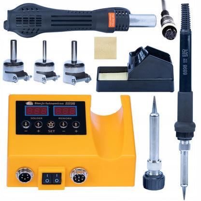 Soldeerstation – Soldeerbout – Hete Luchtpistool – Soldeerset – Elektronica Reparatie – 660W Vermogen – Instelbare Temperatuur & Luchtstroom