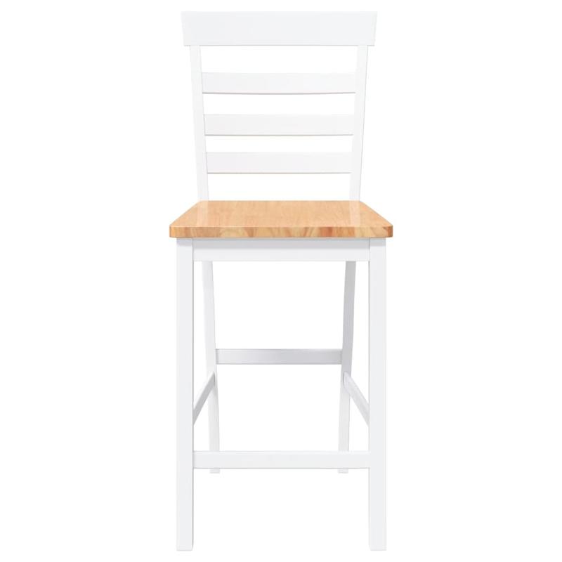2pcs White Solid Wood Modern Bar Stools with Backrests - Heavy-Duty -like Particle Board, Square Counter Height Chairs Island, Breakfast Nook, Cafe - Easy Assembly ( Wood Grain)