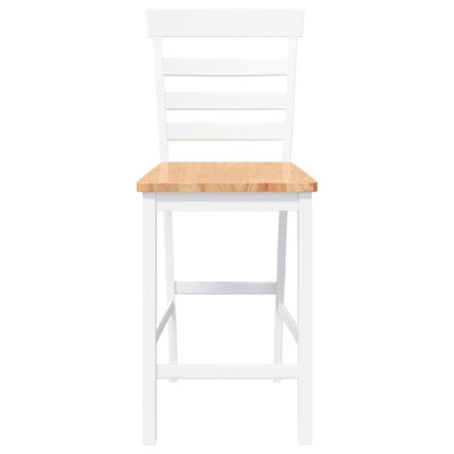 2pcs White Solid Wood Modern Bar Stools with Backrests - Heavy-Duty -like Particle Board, Square Counter Height Chairs Island, Breakfast Nook, Cafe - Easy Assembly ( Wood Grain)