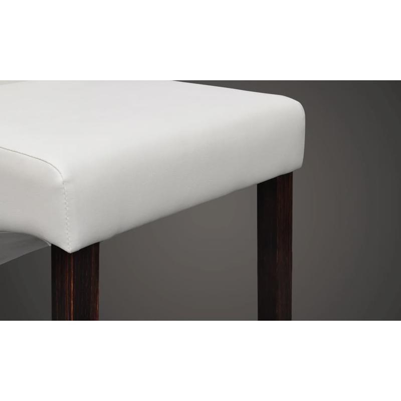 Eetkamerstoelen – Stoelen – Restaurantstoelen – Stapelstoelen – Designstoelen – Set Van 4 Wit – Synthetisch Leer – Comfortabel En Onderhoudsvriendelijk