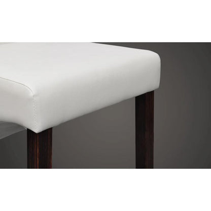 Eetkamerstoelen – Stoelen – Restaurantstoelen – Stapelstoelen – Designstoelen – Set Van 4 Wit – Synthetisch Leer – Comfortabel En Onderhoudsvriendelijk