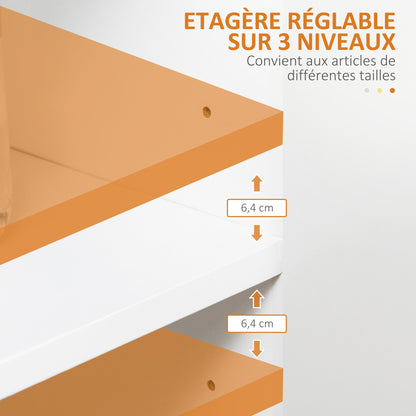 Buffetkast – Dressoir – Opbergkast – Buffetmeubel – Ladekast – Wit Melaminehout – Verstelbare Binnenplank – 110x29,5x82 cm
