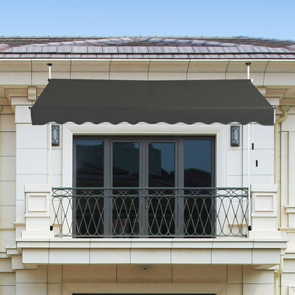 Balkonzonwering – Zonnescherm – Zonwering – Uitschuifbaar Scherm – Balkon Schaduw – Verstelbare Hoogte 200-300 cm – Waterafstotend & UV-bestendig – Aluminium Frame – Handmatige Bediening
