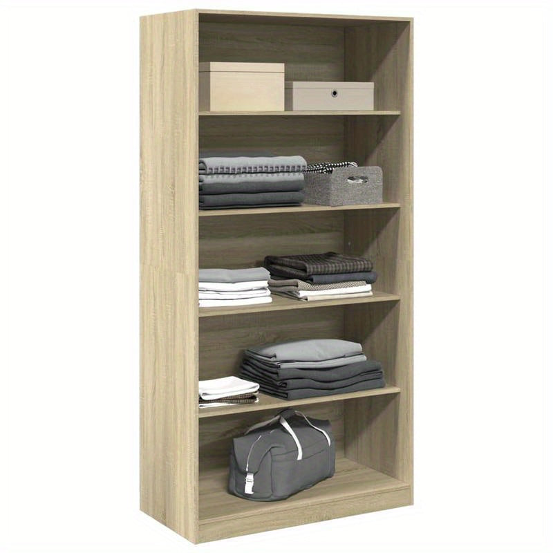 Kledingkast – Garderobekast – Opbergkast – Kledingkast Houten – Kast Bruin – Vrijstaand Design – Duurzaam Behandeld Hout Sonoma Eiken 100x50x200 cm