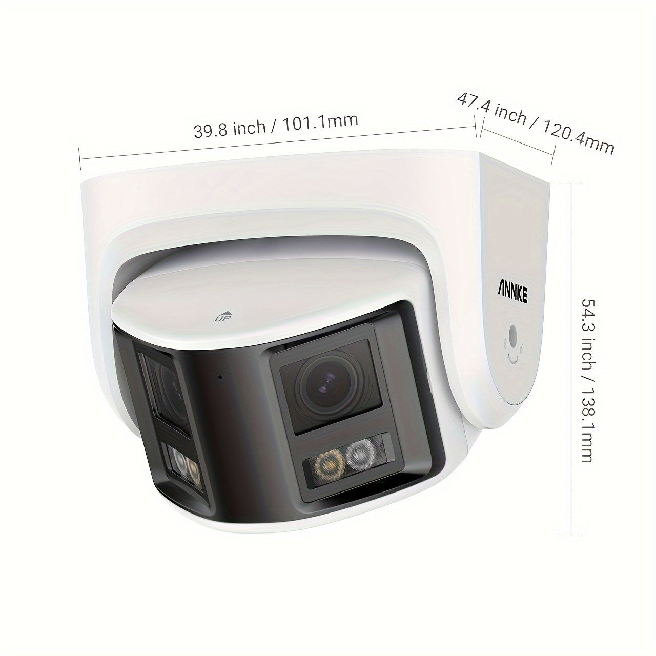 Bewakingscamera – Beveiligingscamera – Surveillance Camera – CCTV Camera – 6MP PoE Camera – Dubbele Lens met 180° Kijkhoek – Kleurennachtzicht en 2-weg Audio
