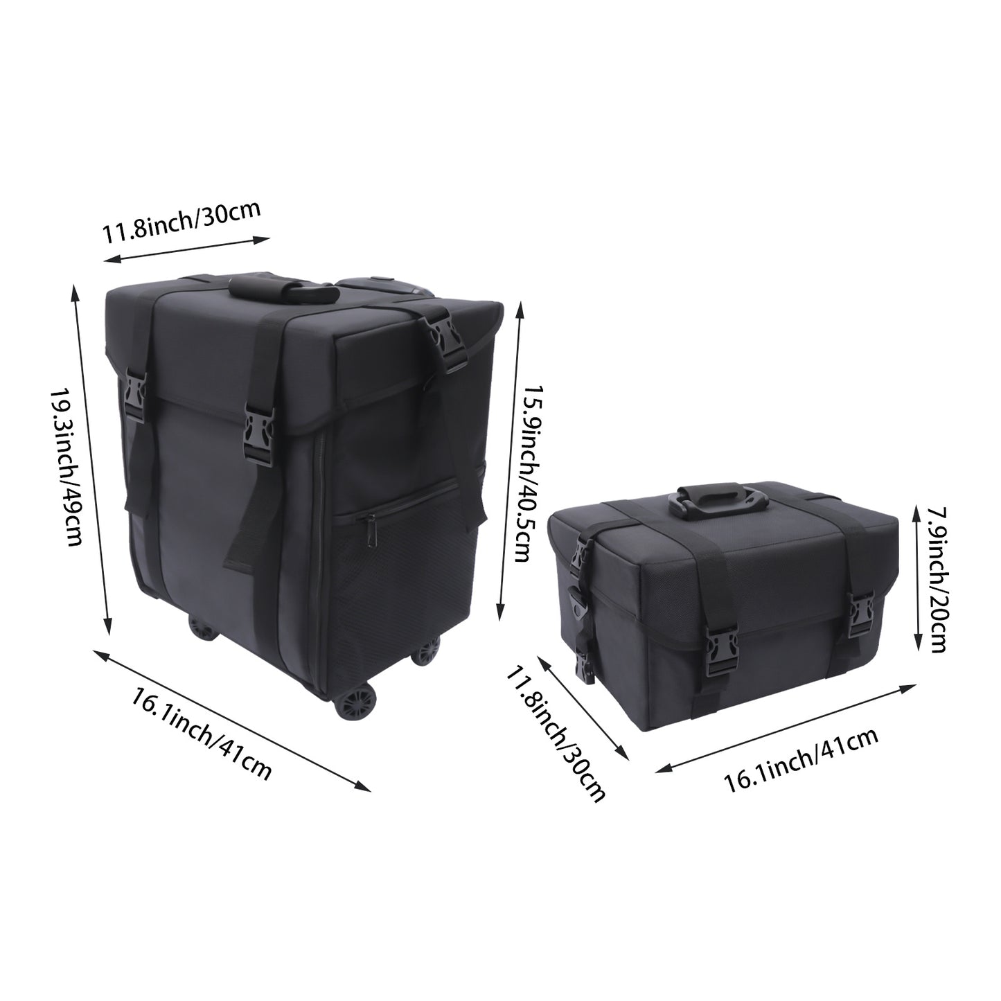 Makeup Train Case – Make-up Koffer – Beauty Case – Cosmeticatas – Make-up Organizer – Grote Capaciteit – Verstelbare Schouderband – Draagbare Trolley – Zwart