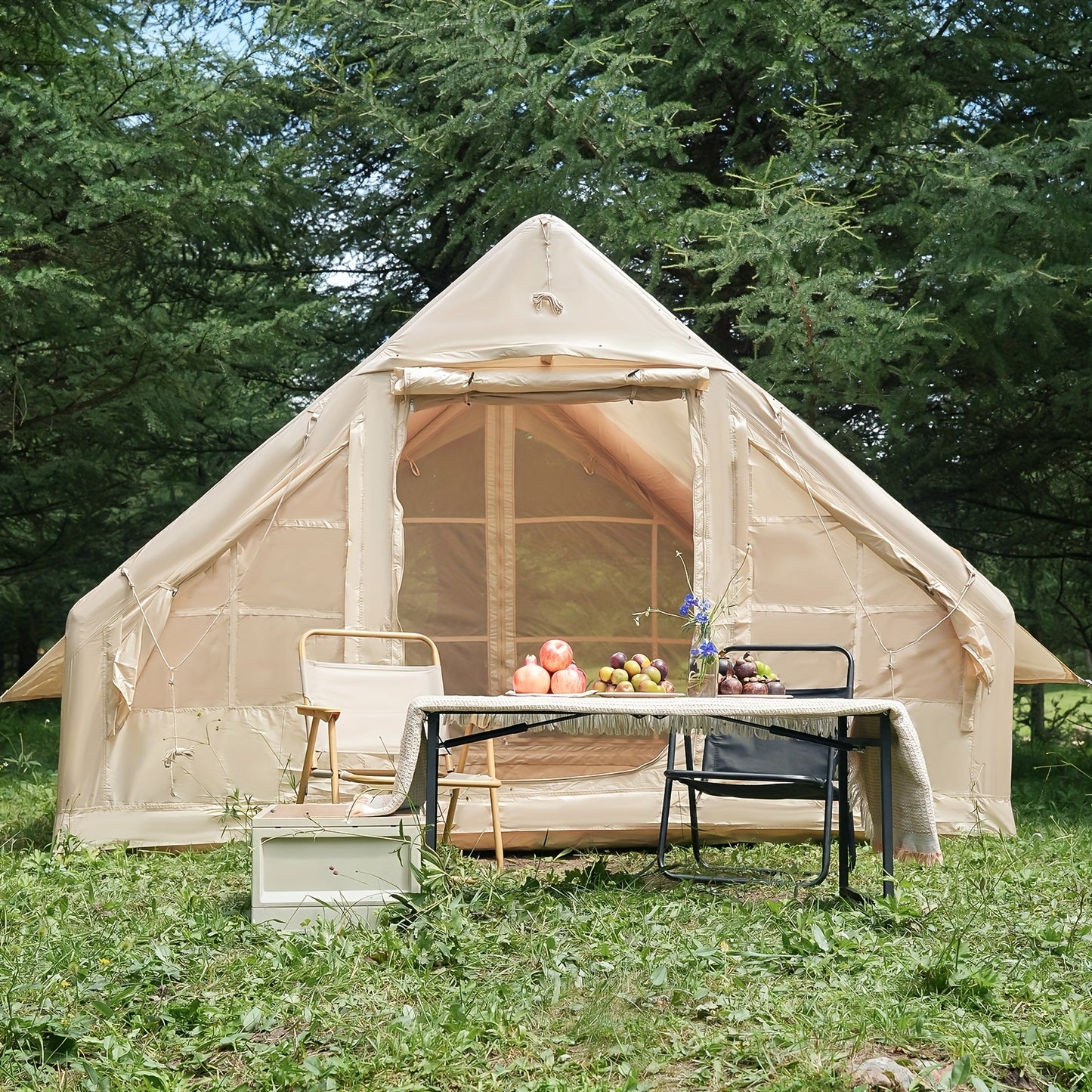 6-Persoons Opblaasbare Tent – XXL Kampeertent – Lucht Tent – Familie Tent – Groepstent – Weerbestendig Polyester – Snelle Zelfstandige Opzet