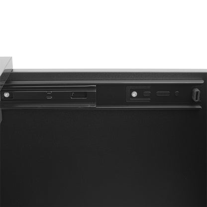 Salontafel – Woonkamermeubel – Sofa Tafel – Koffietafel – Tafel Met Opbergruimte – Zwart Met Hoogglans – Schuifsysteem Met Verborgen Vakken – 100x50x31 cm