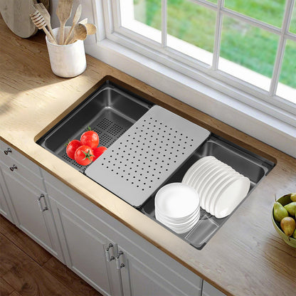 Keukenspoelbak – Spoelbak – Gootsteen – Wasbak – Spoelbakken – Zwart RVS – 76x45 cm – 304 Roestvrij Staal – Grote Inhoud & Inclusief Afdruipmand