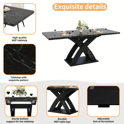 Uitklapbare Eettafel – Uitschuifbare Tafel – Keukentafel – Balkon Tafel – Houten Eettafel – Ruimtebesparend Design – 120-160 cm – Zwart – Geschikt Voor 6 Personen – Hoogwaardige Kwaliteit
