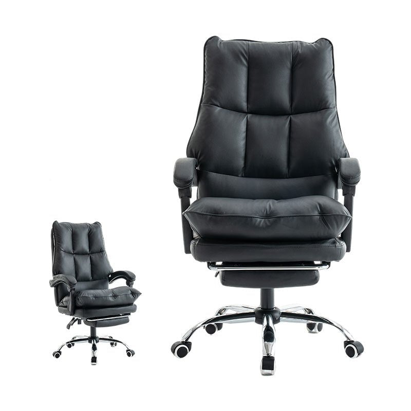 Bureaustoel – Office Chair – Draaistoel – Kantoorstoel – Gamestoel – Hoogte Verstelbaar – PU Leer Met Lendensteun - Zwart
