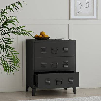 Metalen Kast – Ladeblok – Opbergkast – Archiefkast – Kantoorkast – Industrieel Design – 72x60x40 cm – Stevig Stalen Materiaal