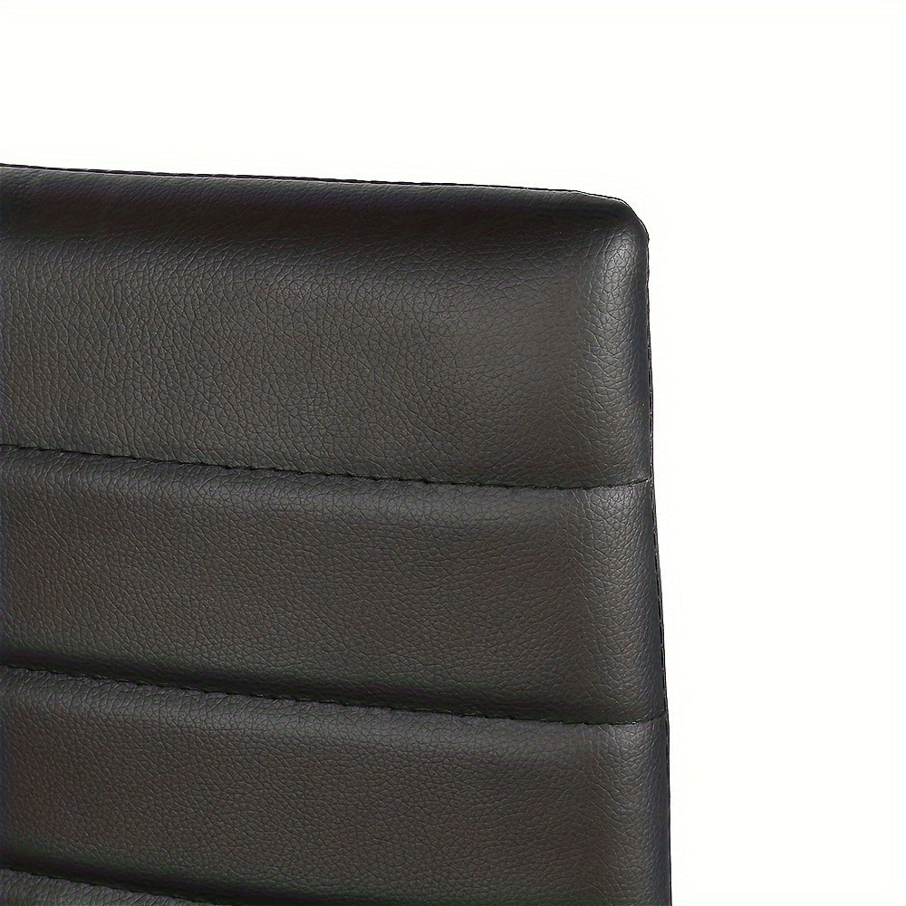 Gestoffeerde Eetkamerstoelen Set 6 – Eetkamerstoelen – Keukenstoelen – Stoelen Zonder Armleuning – Design Stoelen – Kunstleren Bekleding – Ergonomische Hoge Rug – Zacht Gevulde Zitting