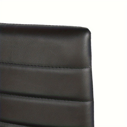 Eetkamerstoelen – Stoelen – Zwarte Stoelen – Keukenstoelen – Design Stoelen – 2 Stuks – Kunstleren Bekleding – Metalen Frame – Zithoogte 45 cm – Comfortabel & Duurzaam