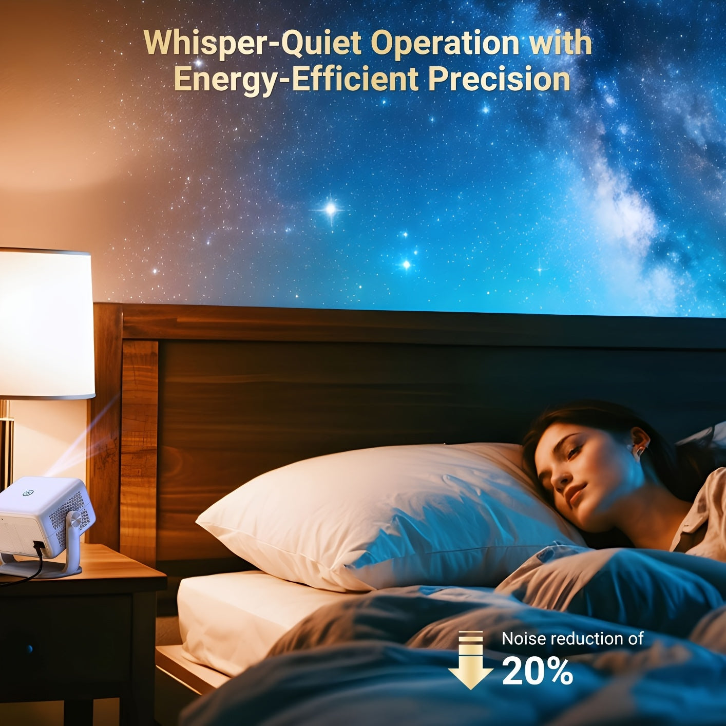 Draagbare projector – Mini beamer – Projectiescherm – Home cinema projector – LED projector – Full HD 1080p – 500 ANSI lumen – 5G WiFi draadloos