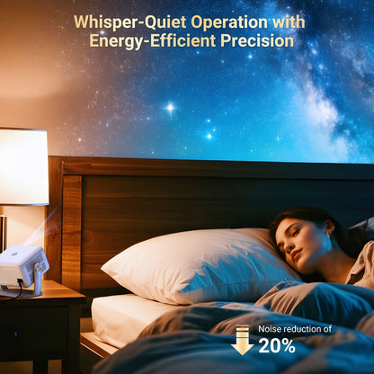 Draagbare projector – Mini beamer – Projectiescherm – Home cinema projector – LED projector – Full HD 1080p – 500 ANSI lumen – 5G WiFi draadloos
