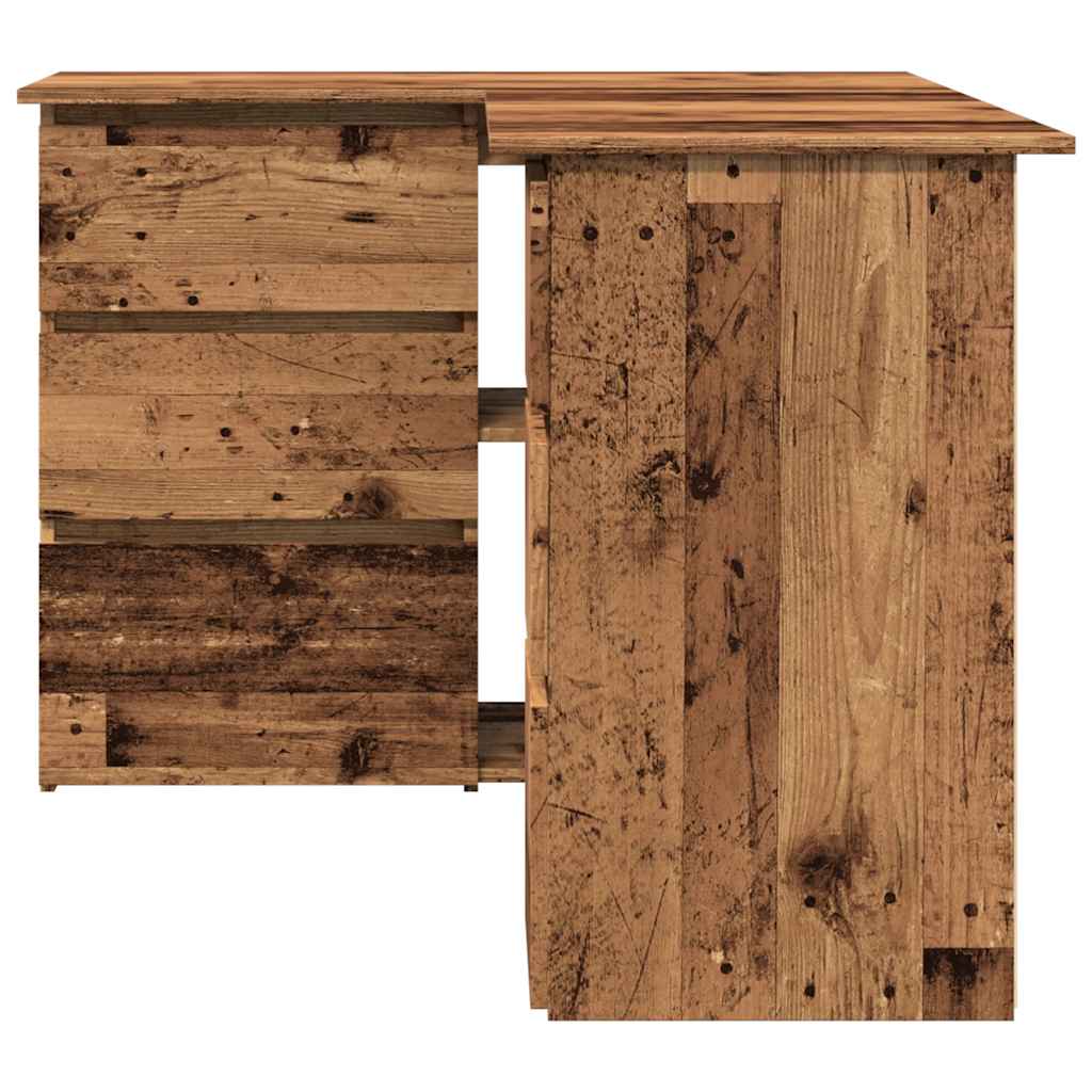 Hoekbureau – Hoektafel – Computerbureau – Bureautafel – L-vormig Bureau – Hoogwaardig Hout – 2 Deuren & 4 Lades – Ruime Werkplek
