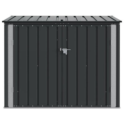 Tuinopbergbox – Tuinkist – Opbergkist – Buitenkast – Opbergbox – Zwart Staal – 151,5 x 82 x 110,5 cm – Stevig & Ruim