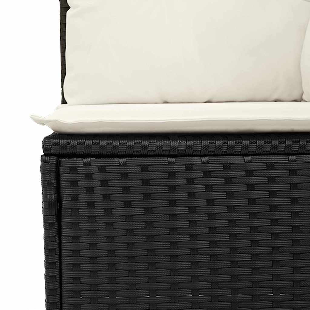 Modulaire Loungeset Tuin – Tuinmeubel – Loungeset Buiten – Tuinbank – Terrasmeubilair – Weerbestendig Materiaal – Verstelbare Poten – Crème Witte Kussens
