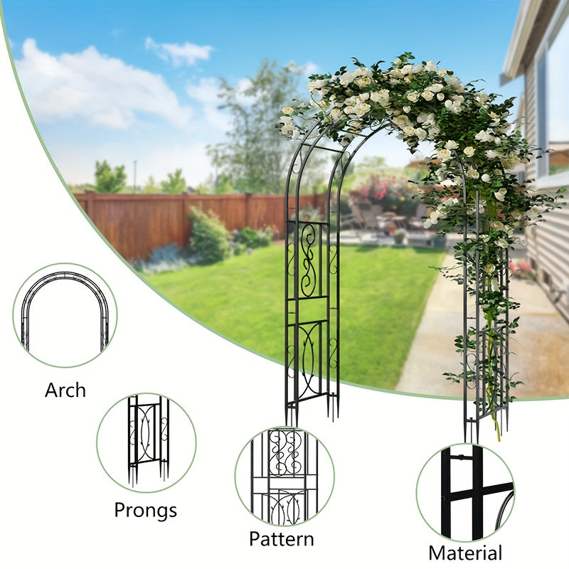 Metalen Tuinboog – Tuinboog Klimrek – Tuinboog Boog – Tuinpoort Boog – Sfeervolle Tuinboog – Weerbestendig Metaal – Geschikt Voor Klimplanten