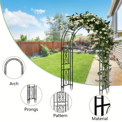 Metalen Tuinboog – Tuinboog Klimrek – Tuinboog Boog – Tuinpoort Boog – Sfeervolle Tuinboog – Weerbestendig Metaal – Geschikt Voor Klimplanten