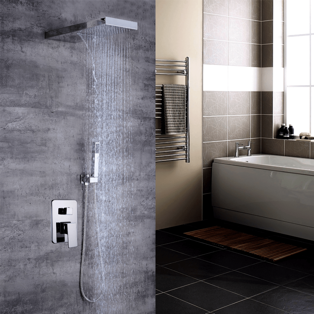 Bathroom Rain Mixer Combo Set, Wall Mounted Rainfall Shower Head Set, Bathroom Shower Set