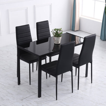 Eettafel – Tafel – Keukentafel – Eetkamertafel – Meubel – Zwart – Modern Design – 120x60x75 cm – Stevig & Onderhoudsvriendelijk