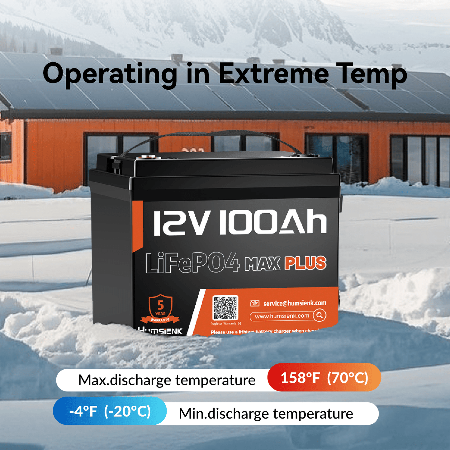 LiFePO4 Accu – Lithium Batterij – Camper Accu – Boot Accu – Zonne-energie Accu – 12V 100Ah – 1280Wh Capaciteit – 110A Continue Stroom