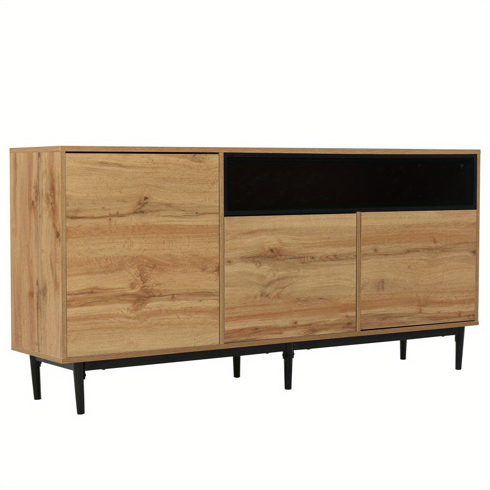 Dressoir – Ladekast – Opbergkast – Buffetkast – Kast – Modern Houten Design – 160x35x76 cm – Ruimtebesparend & Stevig