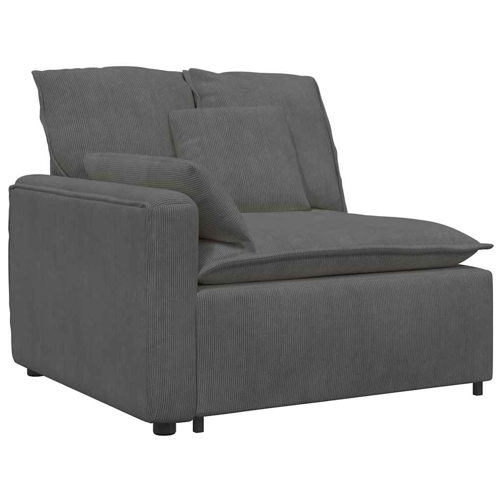 Modulaire Bank – Modulaire Banken – Modulair Sofa – Modulair Zitmeubel – Donkergrijze Corduroy Bekleding – Stevig Metalen Frame