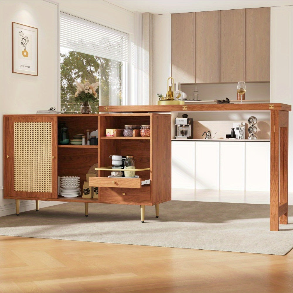 Draaibare barkruk – Barkruk 360° – Barstoel – Keukenstoel – Barkruk verstelbaar – Uitschuifbaar – Metalen frame – Ruimtebesparend design