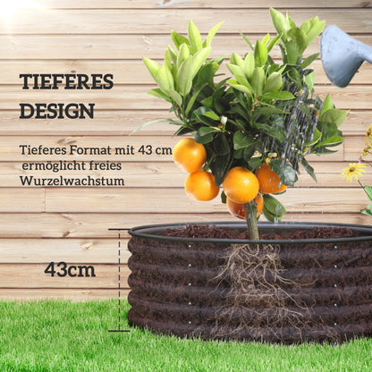 Hoogtebed – Verhoogd Bed – Plantenbak – Moestuinbak – Tuinbak – Gepoedercoat Staal – 120x120x43 cm – Ergonomisch & Weerbestendig