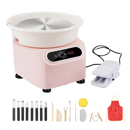 Draaischijf Keramiek – Pottenbakkersschijf – Boetseerschijf – Pottenbakken – Draaitafel – 28 cm Werkblad – 450W Direct-Drive Motor