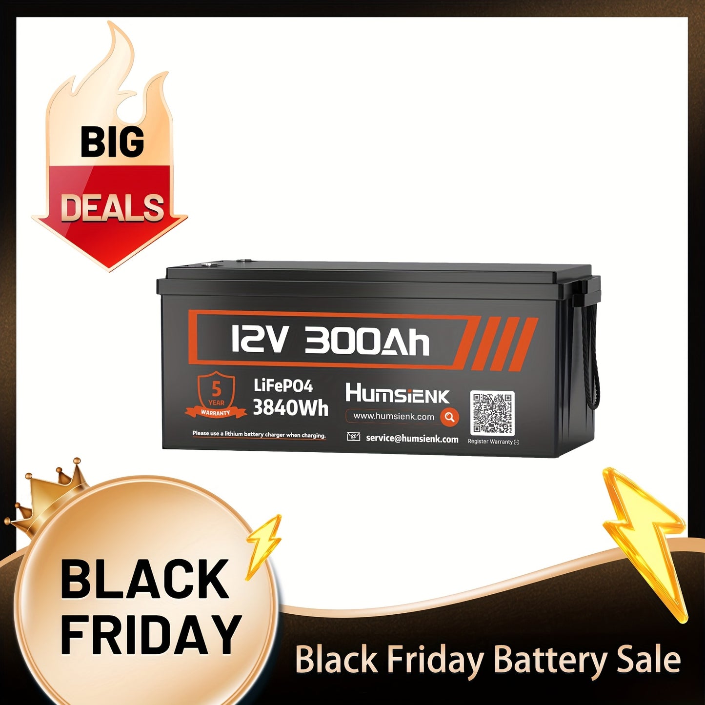 12V 300Ah Lithium LiFePO4 Accu – Loodvrije Accu – Camper Accu – Zonne-energie Accu – Boot Accu – 100A BMS Ingebouwd – 15.000+ Laadcycli Levensduur