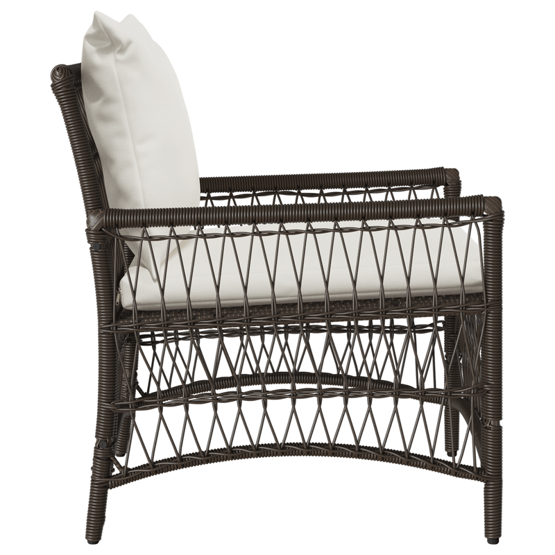 Tuinstoel Set – Gartenstuhl – Buitenstoel – Patio Stoel – Rattan Stoel – Met Kussen – 60x70x78 cm – Poly Rattan – Beige