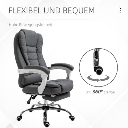 Bureaustoel – Bureaustoelen – Kantoorstoel – Draaistoel – Office Chair – Verstelbare Hoogte 110-118 cm – Uitschuifbare Voetensteun